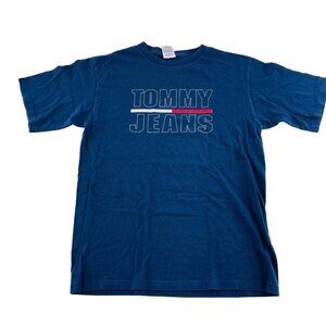 Vintage Tommy Hilfiger Tommy Jeans Blue T-Shirt Boys Size Large